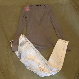 Vintage fox shirt long sleeve